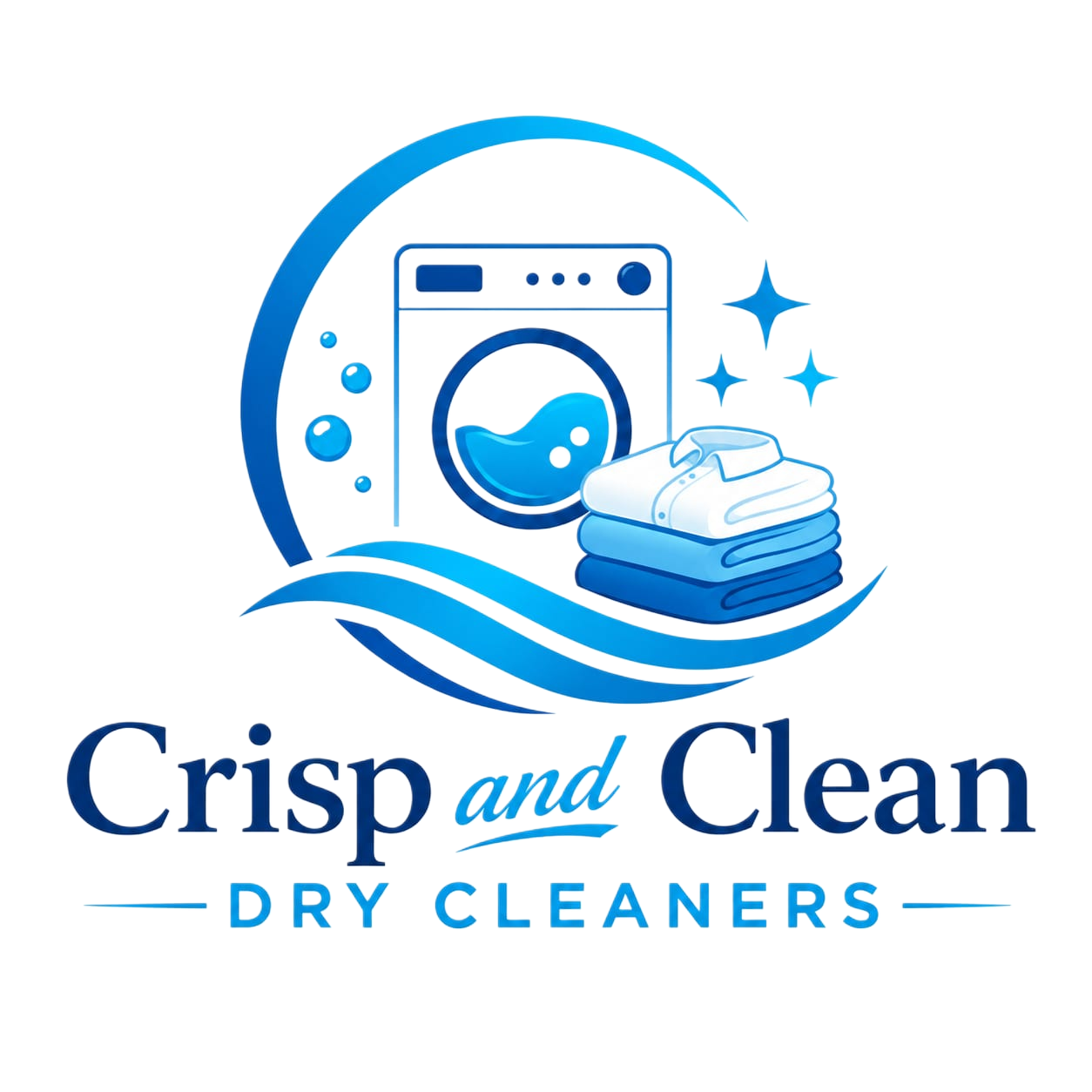 Crisp & Clean Dry Cleaners Logo